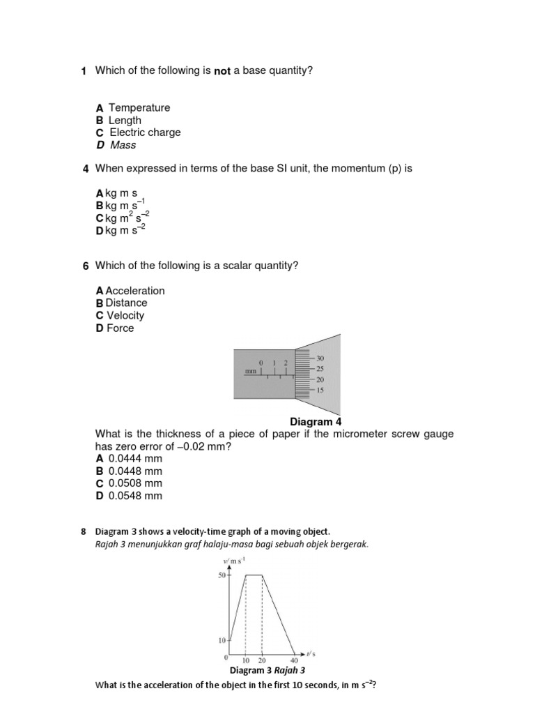 Physics Base Quantities and Measurements | PDF