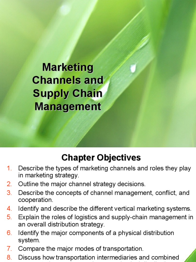 Marketing Channels and Supply Chain Management | PDF | Distribution ...