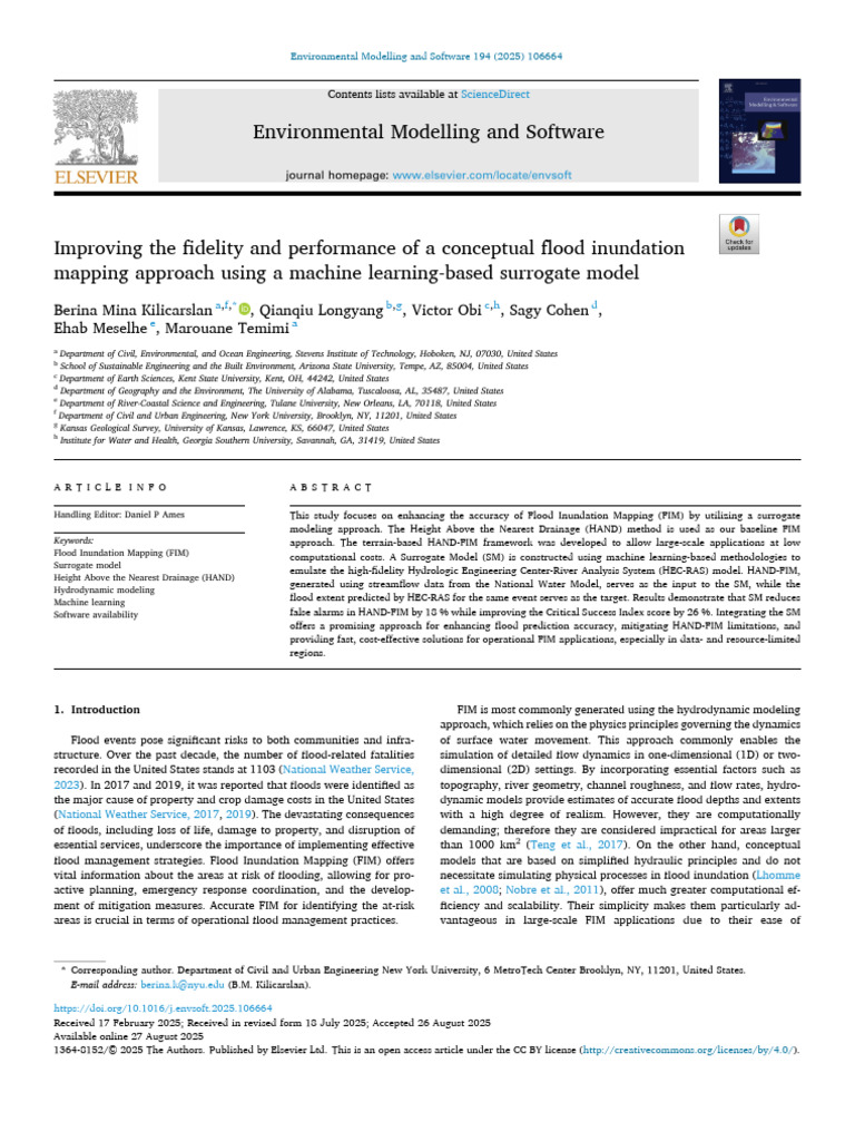 Improving The Fidelity and Performance of A Conceptual Flood Inundation ...