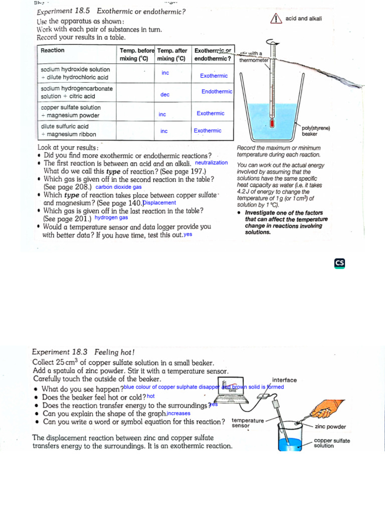 Chapter 18 Experiment Answers | PDF