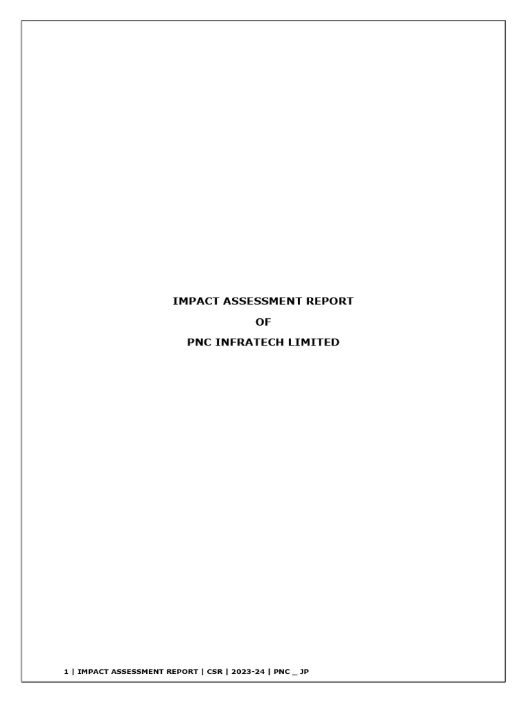 CSR Impact Assessment Report Fy 2023 24 | PDF | Corporate Social ...