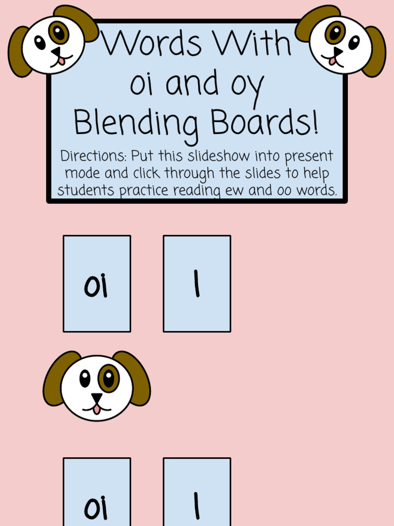 OI and OY Words Blending Boards | PDF