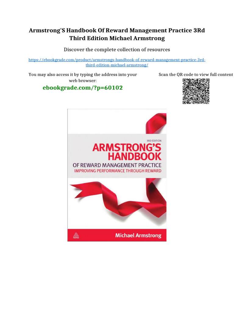 Armstrong's Handbook of Reward Management Practice 3rd Third Edition ...