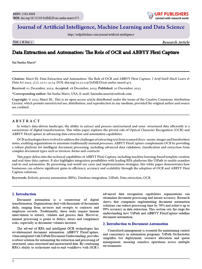 Data Extraction and Automation: The Role of OCR and ABBYY Flexi Capture ...