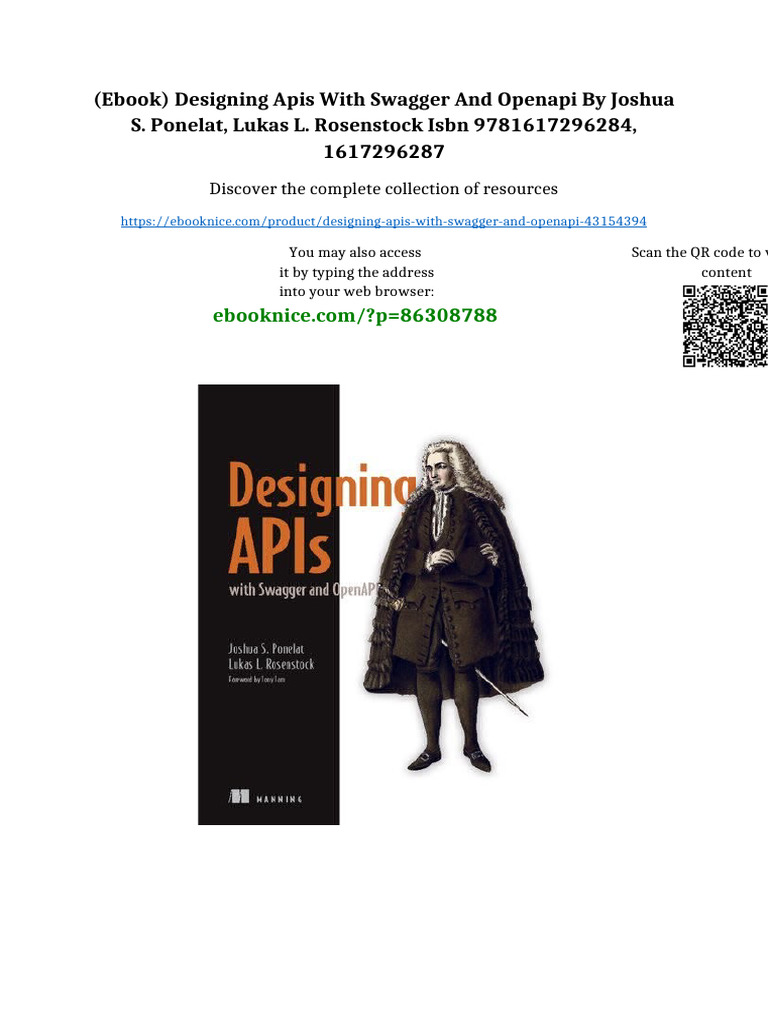 (Ebook) Designing APIs With Swagger and OpenAPI by Joshua S. Ponelat ...