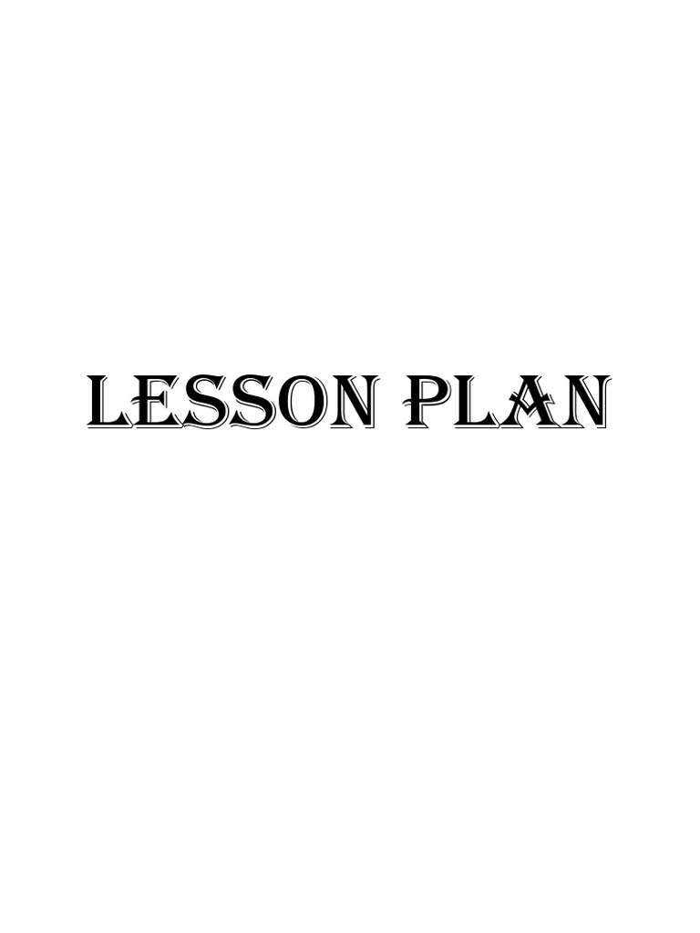 Lesson Plan | PDF