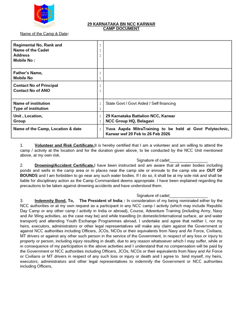 Camp Document | PDF