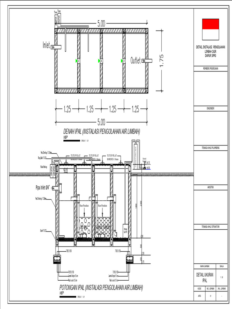 01 Detail Ipal SPPG | PDF