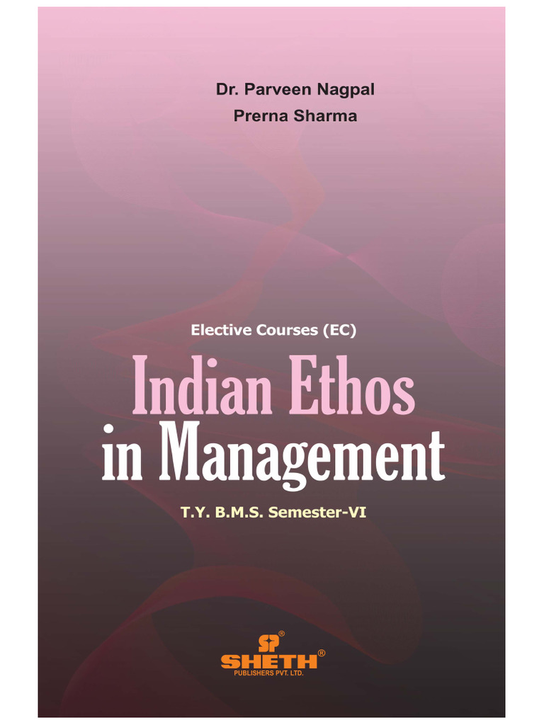 Indian Ethos in Management First Compress | PDF