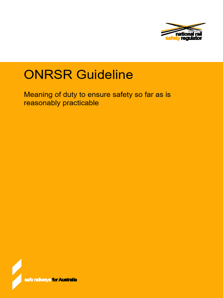 Guideline Meaning of Duty To Ensure Safety SFAIRP May 2021 | PDF ...