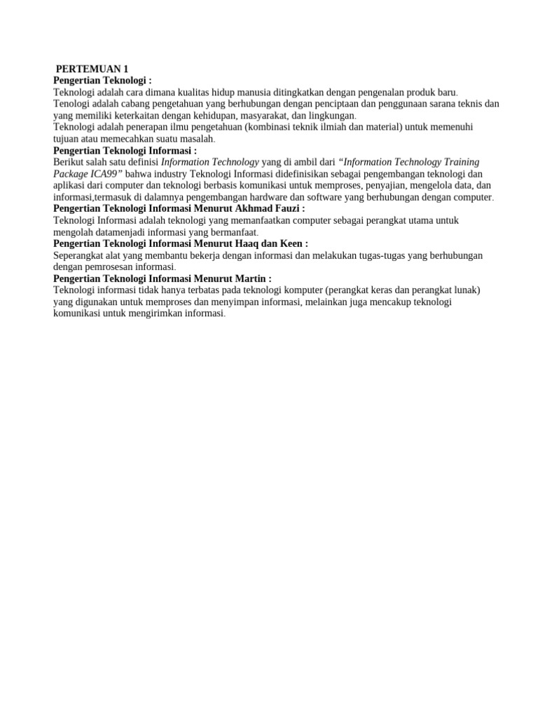 Pertemuan 1 | PDF
