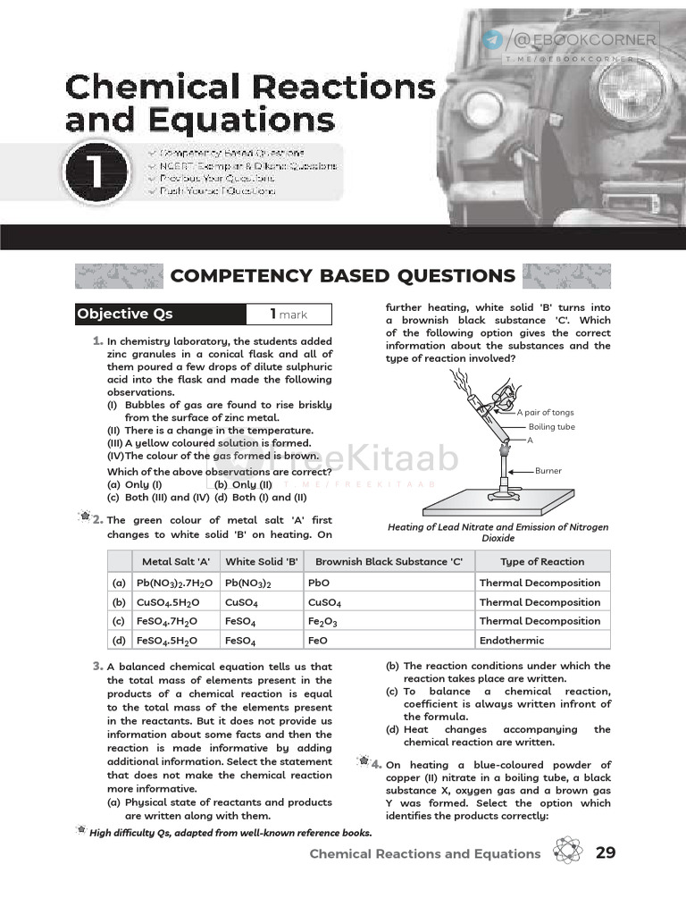 2025-26 Chem QB | PDF | Chemical Reactions | Oxide