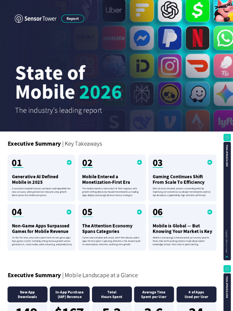 Sensor Tower State of Mobile 2026 en | PDF | Mobile App | Google Play