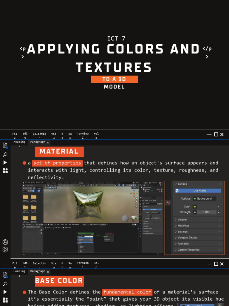 CT7-Q3 - Applying Colors and Textures To A 3D Model | PDF