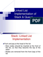 Linked List Implementation of Stack & Queue