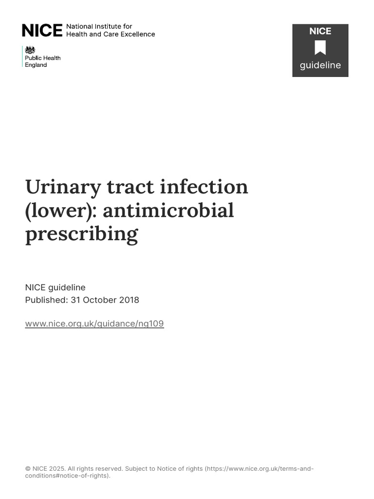 Urinary Tract Infection Lower Antimicrobial Prescribing PDF ...