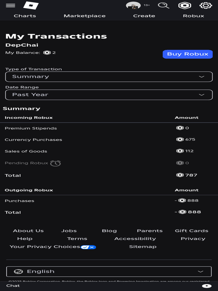 My Transactions - Roblox | PDF