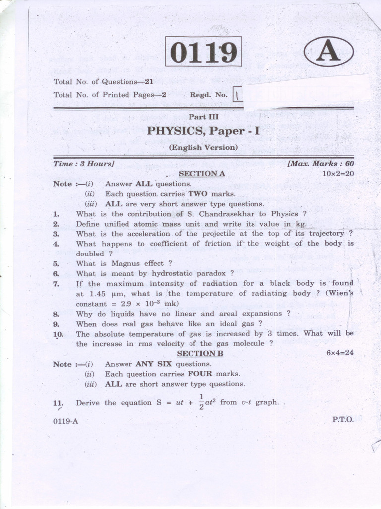 JR Physics 2019 | PDF