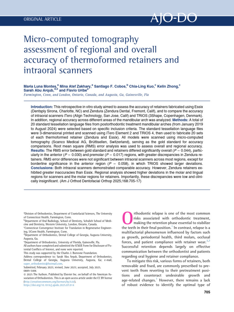 Micro Computed Tomography Assessment of Regional A | PDF | Accuracy And ...