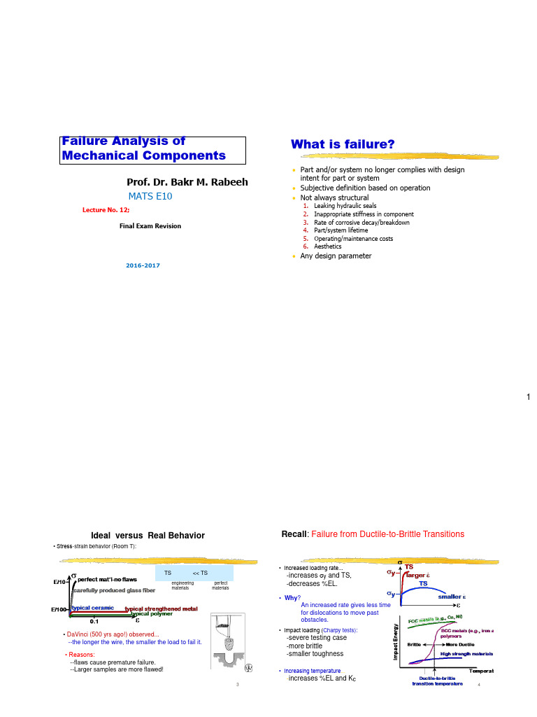 Failure Analysis of Mechanical Component | PDF | Chess Theory ...