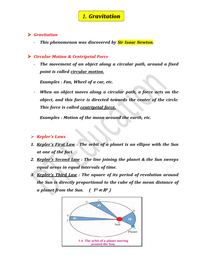 Gravitation by DT Education | PDF | Weight | Gravity