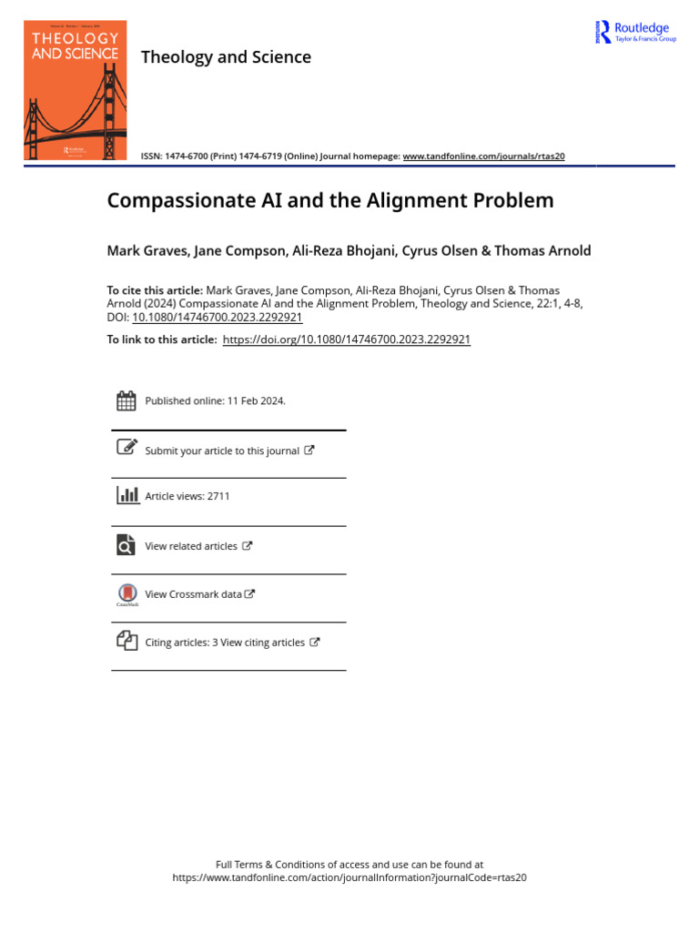 Compassionate AI and The Alignment Problem | PDF | Suffering | Compassion