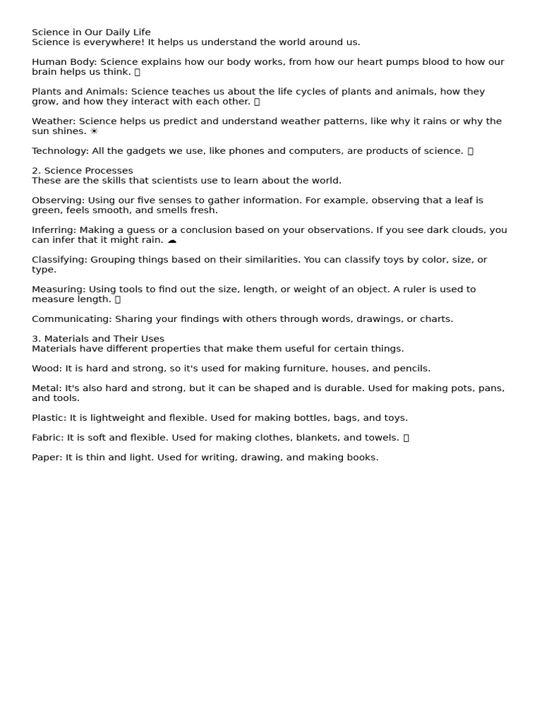 Science in Our Daily Life | PDF