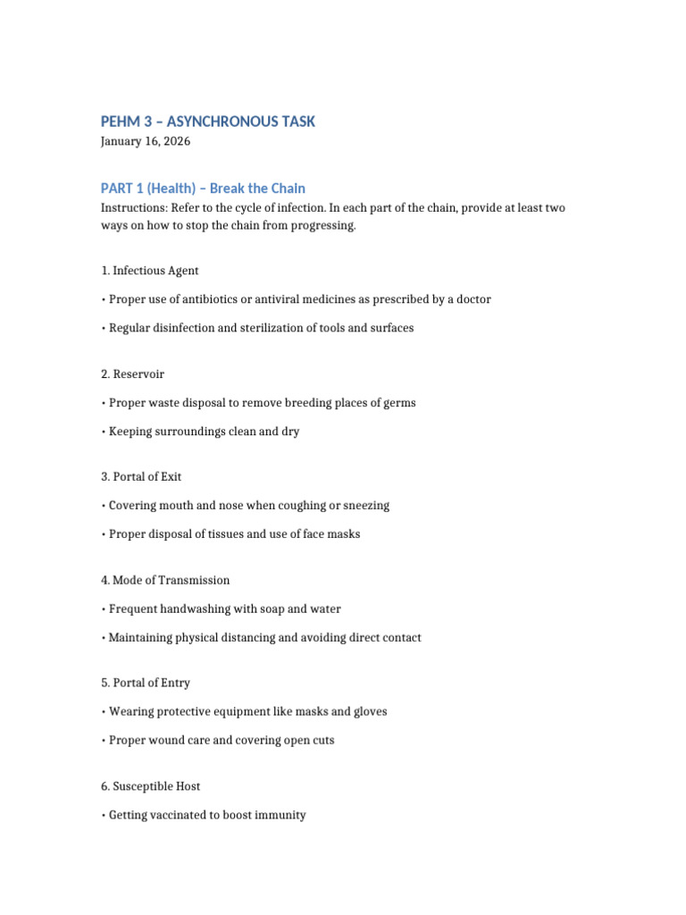 PEHM 3 Asynchronous Task Answered | PDF