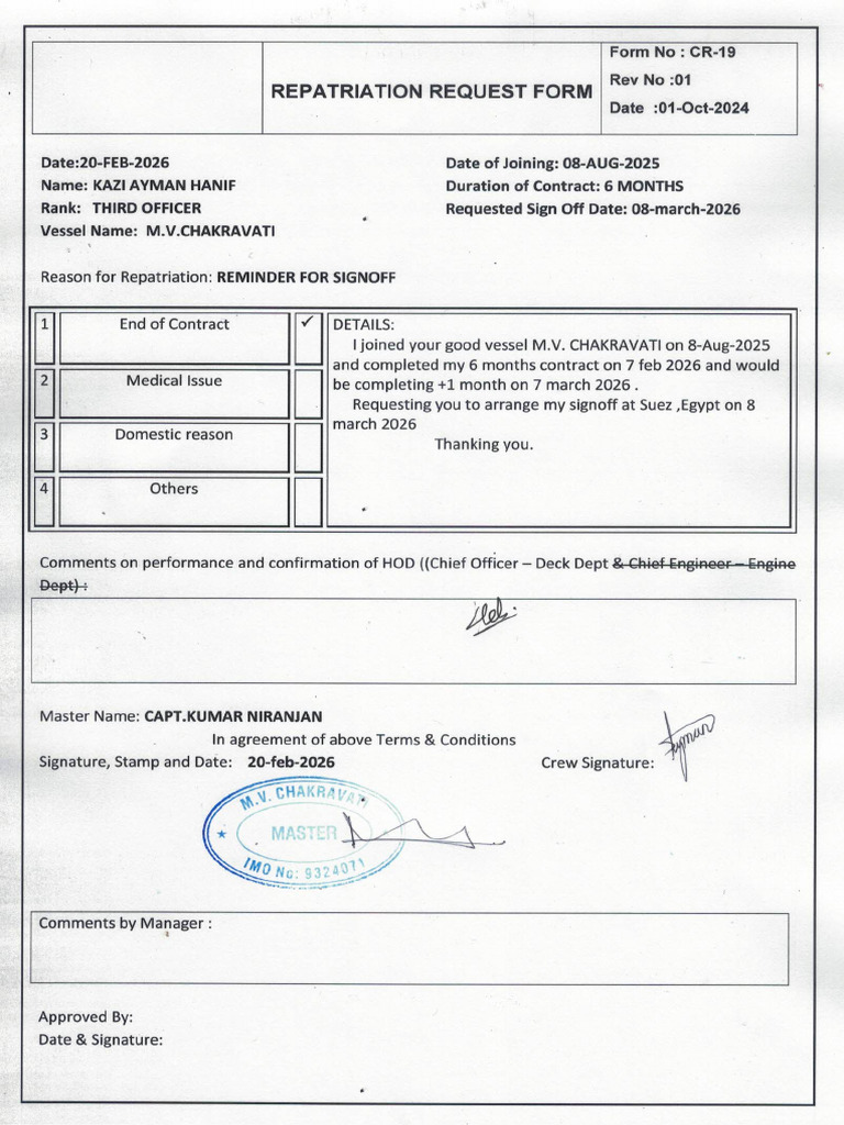 3off Signoff - Letter | PDF