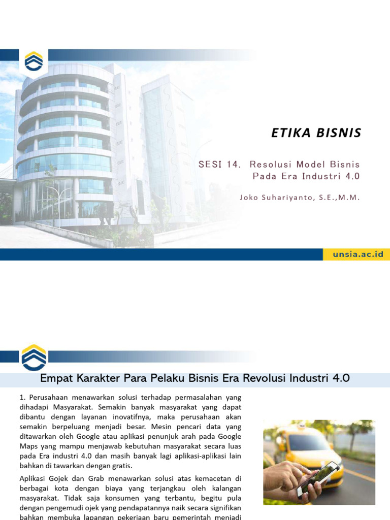 Sesi 15 Resolusi Model Bisnis Pada Era 4.0 | PDF