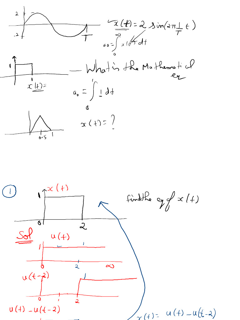 Signal Construction, Integrals Using Del and Unit Step | PDF