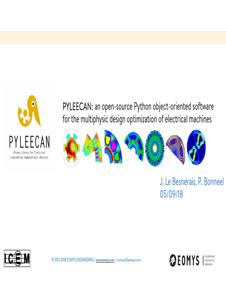 2018 09 05 Pyleecan A New Open Software Project | PDF | Object Oriented ...