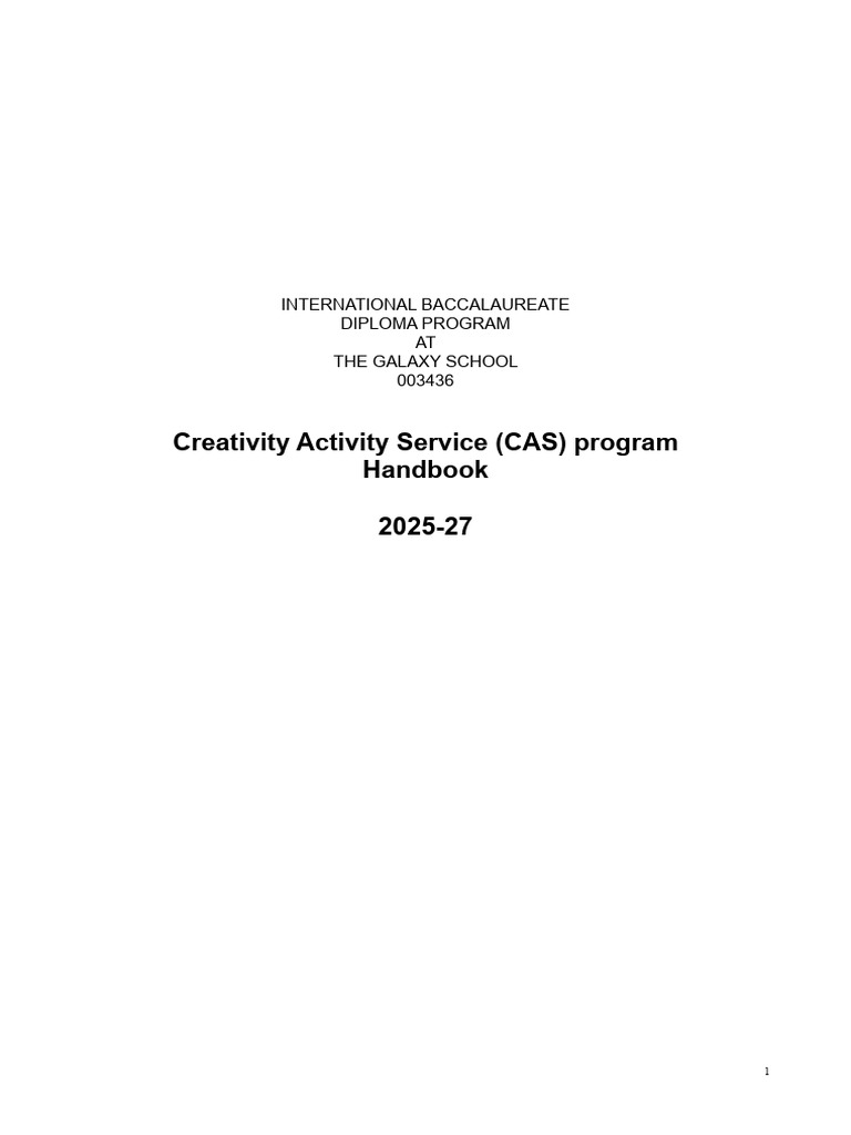 New - CAS Handbook TGS 2026-27-1.0 | PDF | Learning | Experience