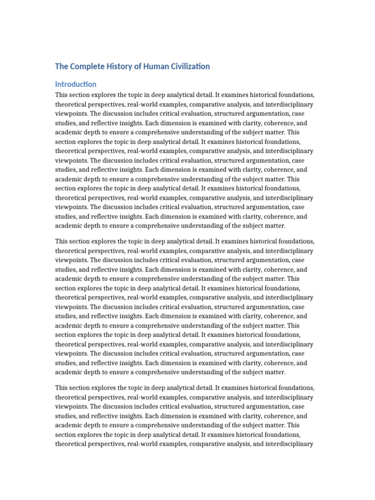 Essay1 Human Civilization | PDF | Interdisciplinarity | Evaluation
