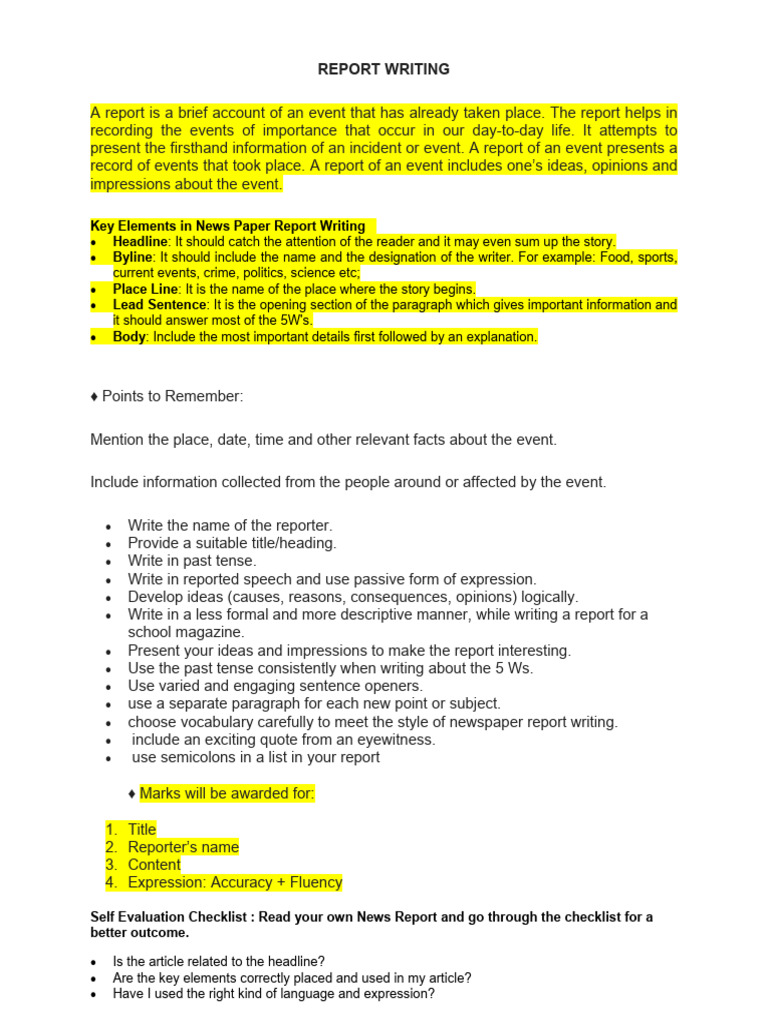Report Writing | PDF