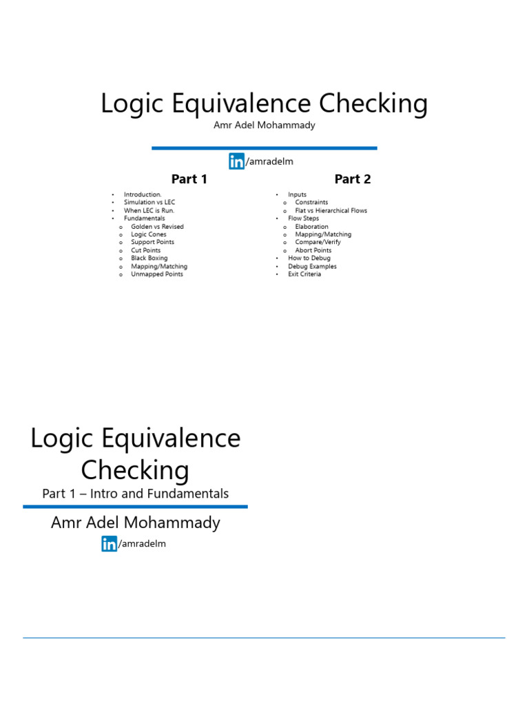 Logic Equivalence Checking All Parts 1770105967 | PDF | Hardware ...