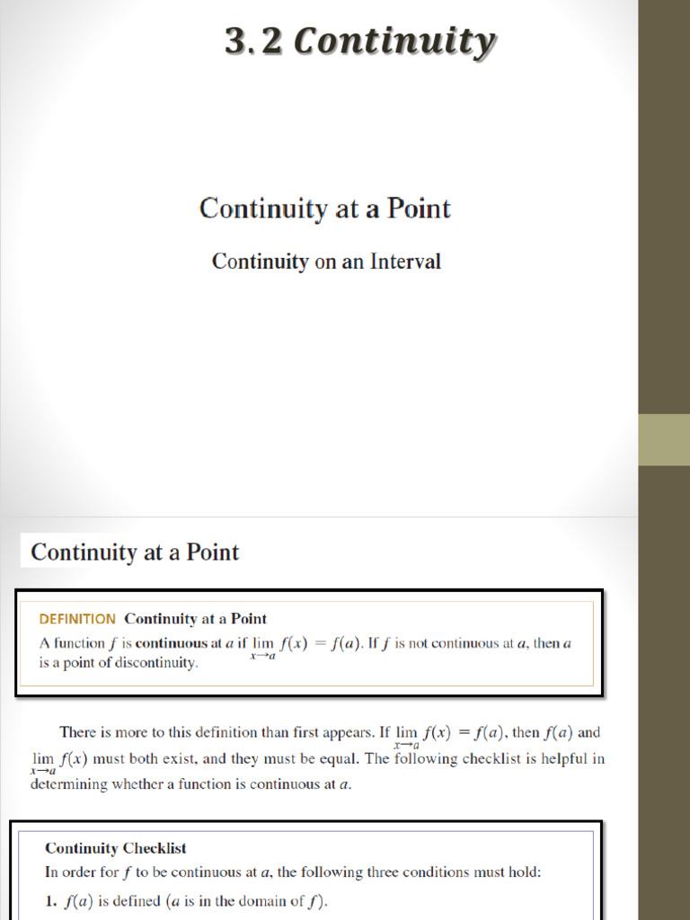 Chapter 3 Continuity Spring 2026 | PDF