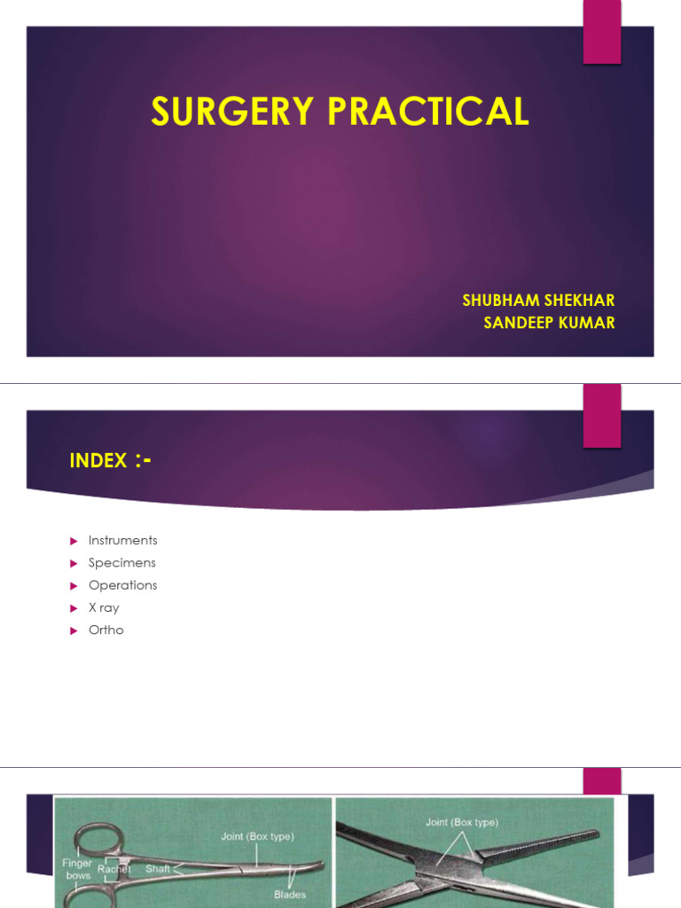Surgery Practicals | PDF