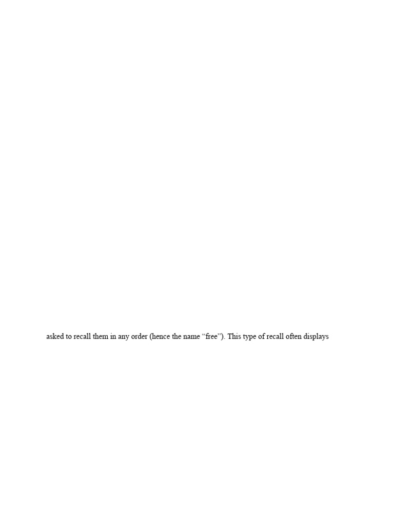 Remembering and Forgetting | PDF | Memory | Recall (Memory)