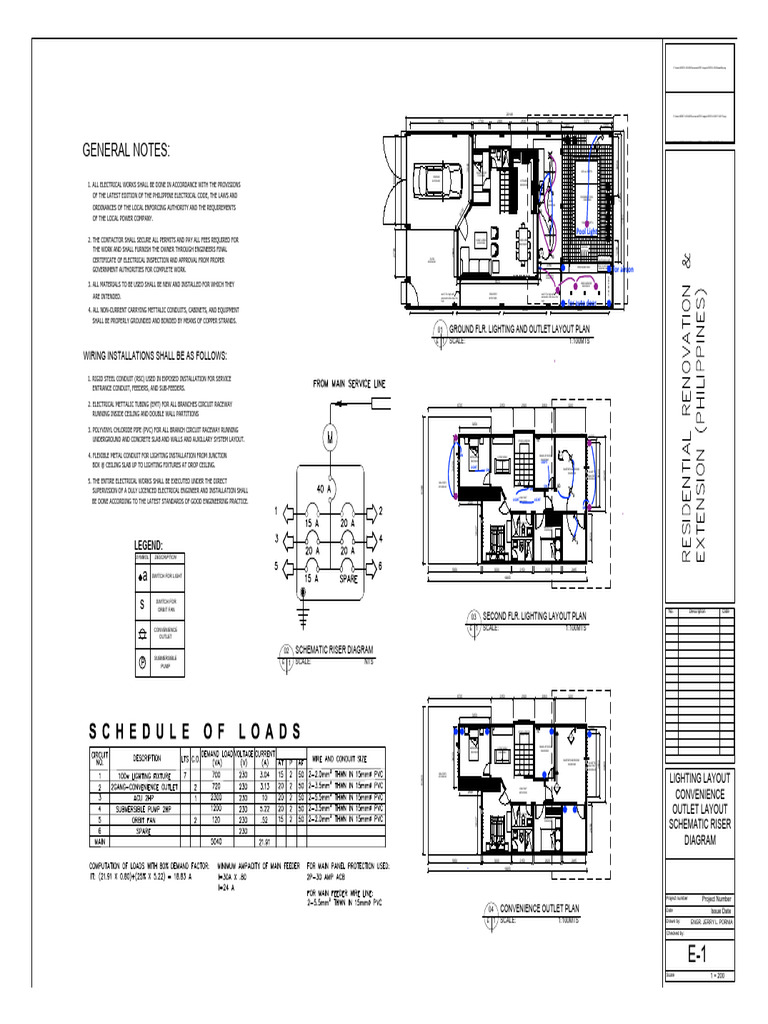ANTHONY ELECTRICAL (1) Anthony Electrical - Electrical Layout, Schedule ...