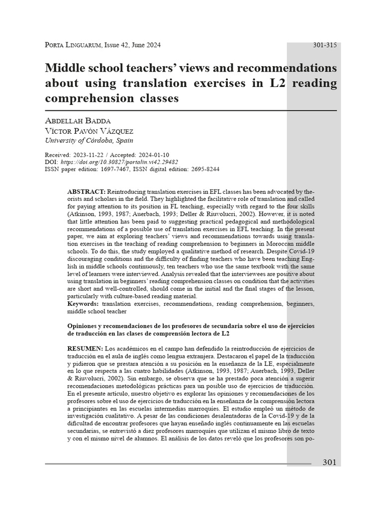 Hafta Okuma Teacher's Views | PDF | English As A Second Or Foreign ...