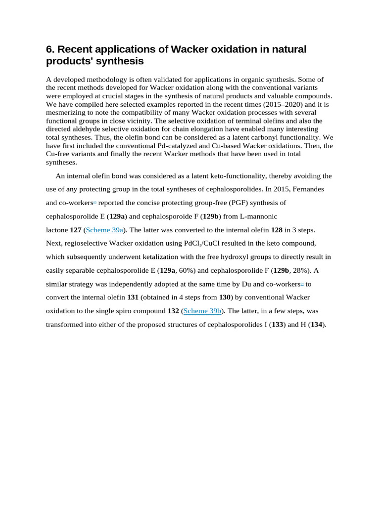 Wacker Process Applications | PDF | Alkene | Organic Synthesis