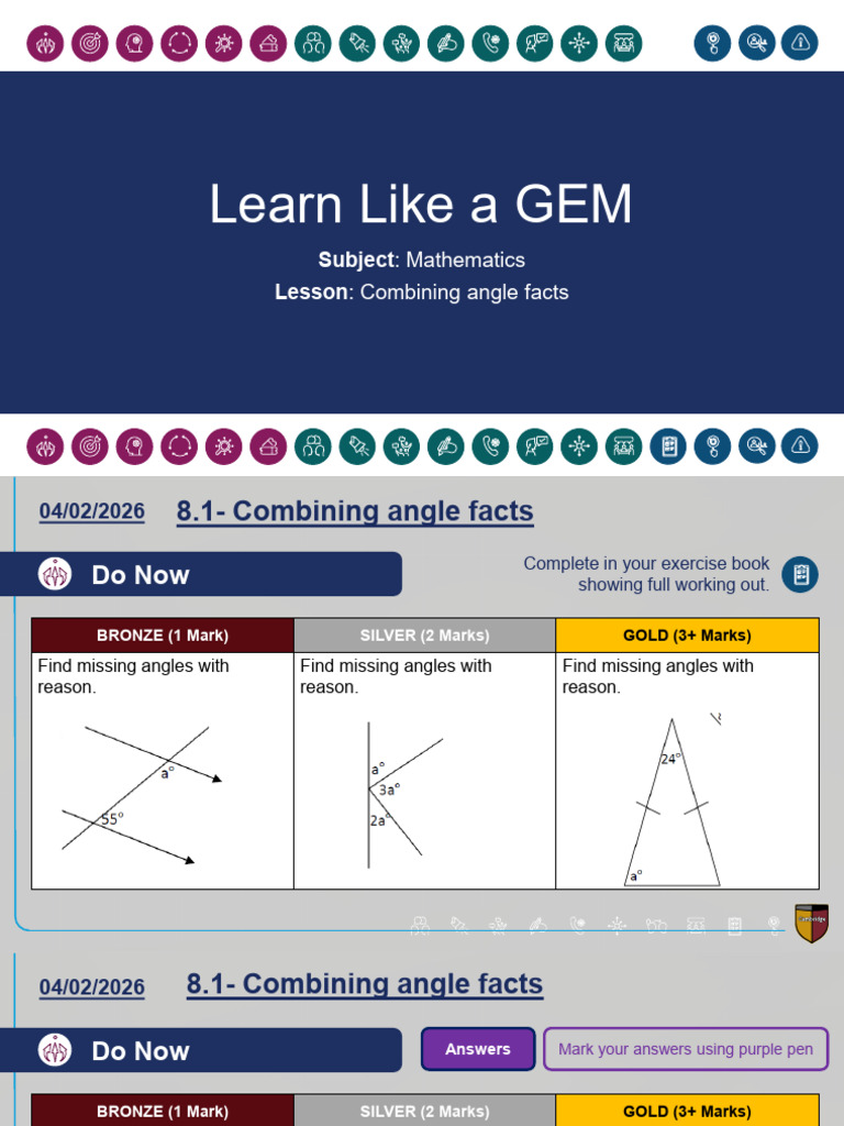 8.1-Combining Angle Facts | PDF