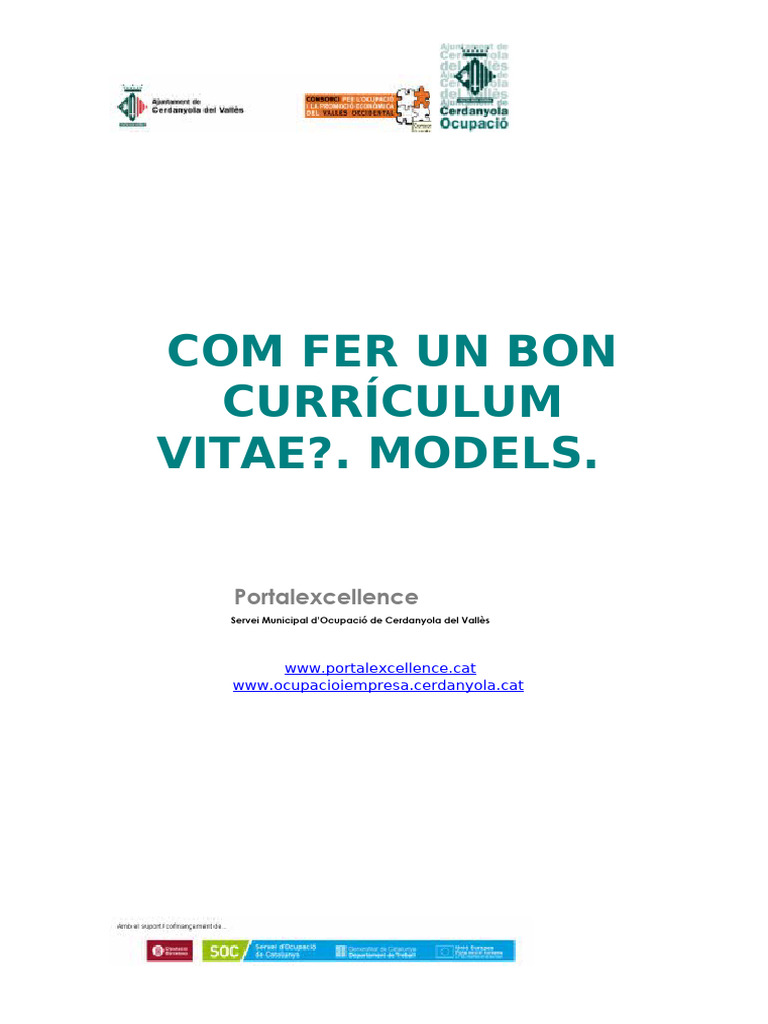 Com Fer Un Bon CV | PDF
