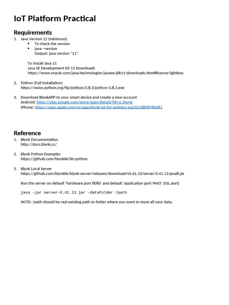 IoT Platform Practical | PDF