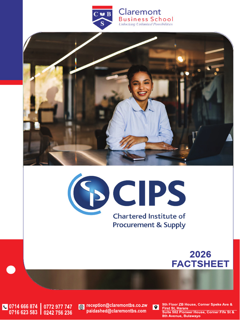 CIPS Factsheet 2026 | PDF | Procurement | Professional Certification