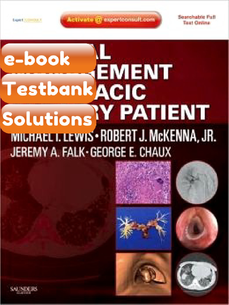 Test Bank For Medical Management of The Thoracic Surgery Patient PDF ...