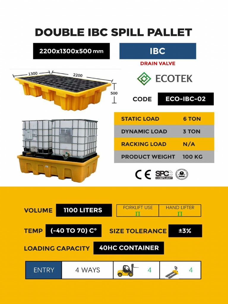Ecotek Double Ibc Spill Pallet | PDF