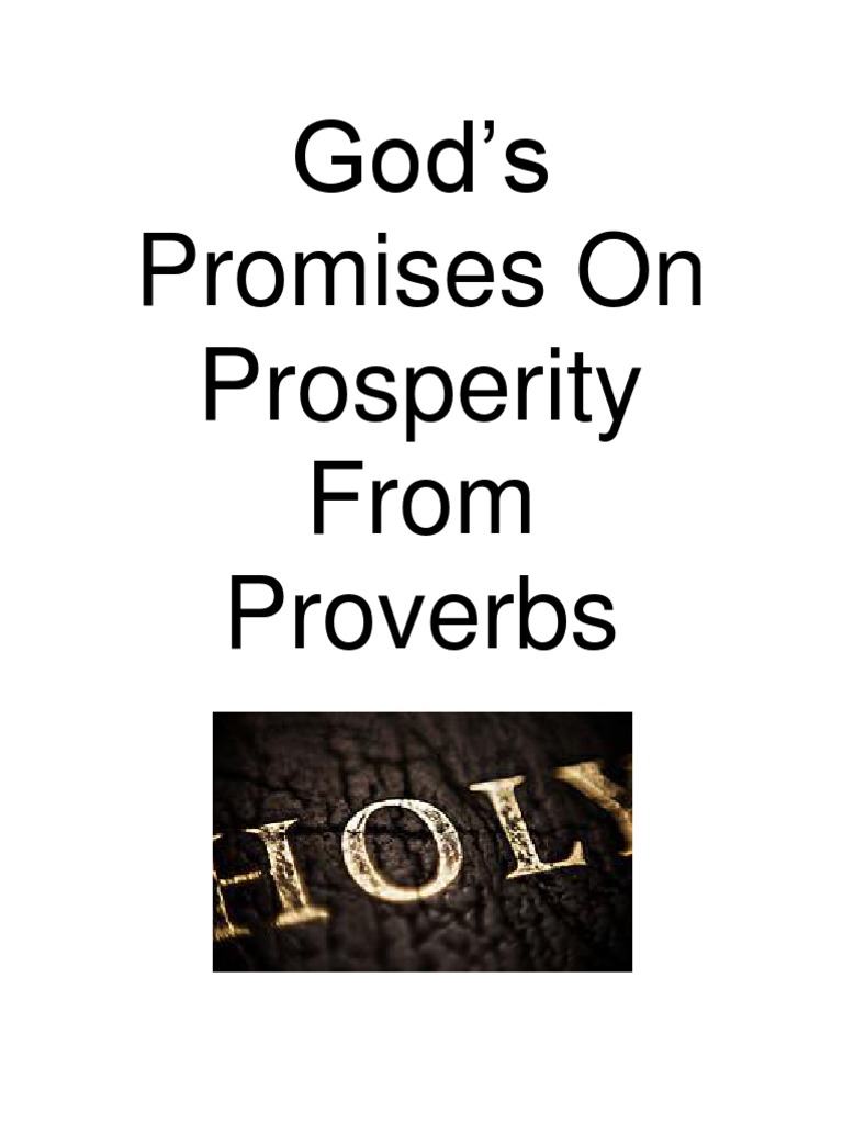 Proverbs: God's Promises of Prosperity | PDF | Book Of Proverbs | Wisdom