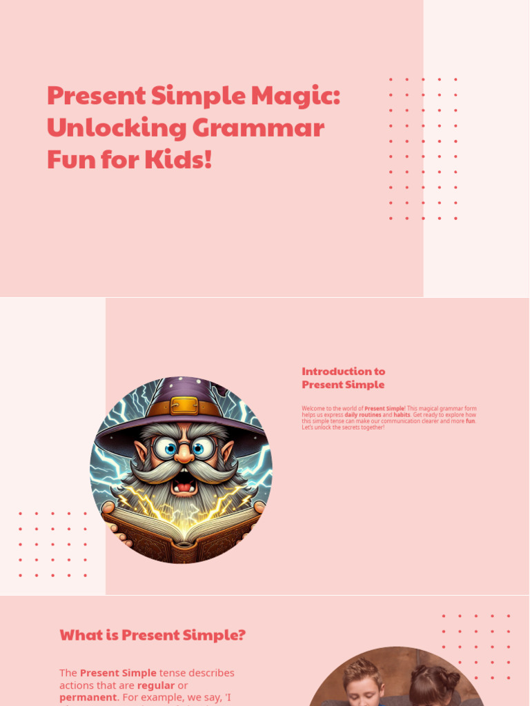 Slidesgo Present Simple Magic Unlocking Grammar Fun For Kids ...